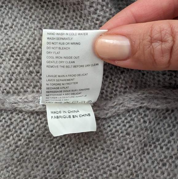 Angora Mohair Manoush crochet floral applique sweater dress Sz M - Picture 12 of 12